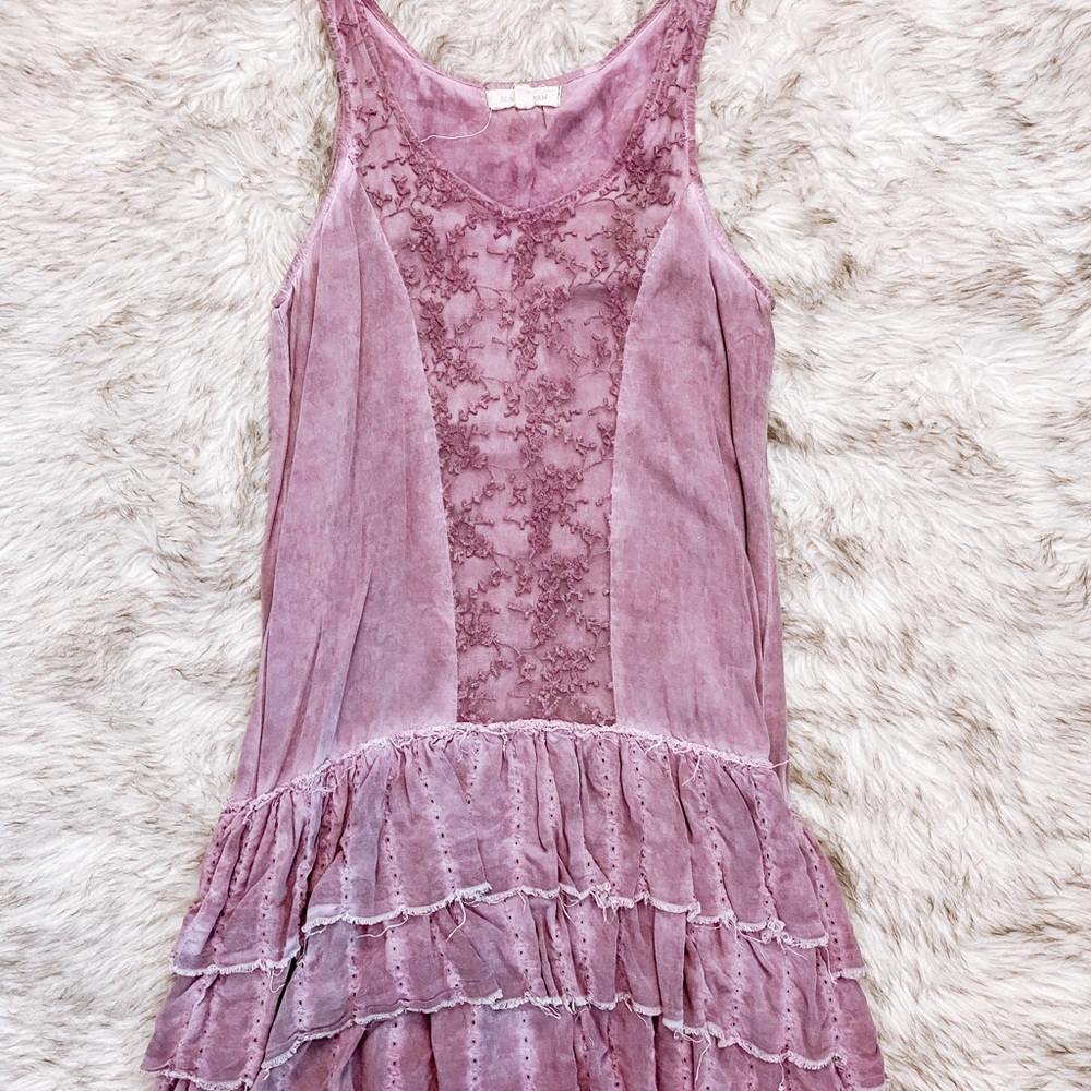 Black Swan Lace Ruffle Dress